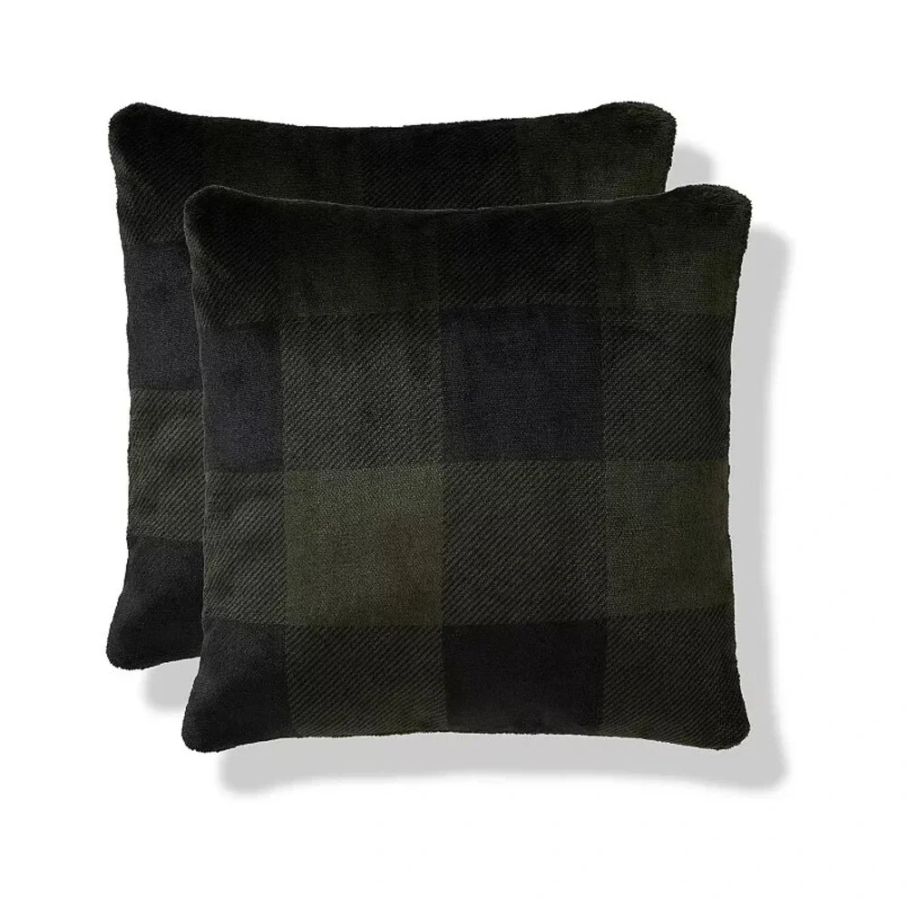 The Big One Printed Plush 2-pack Throw Pillow Set Green Sz 16‎ x 16